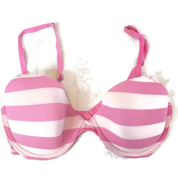 Victoria's Secret 34D 34 D bra t-shirt demi pink
